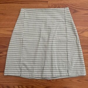 Brandy Melville Green Plaid Skirt
